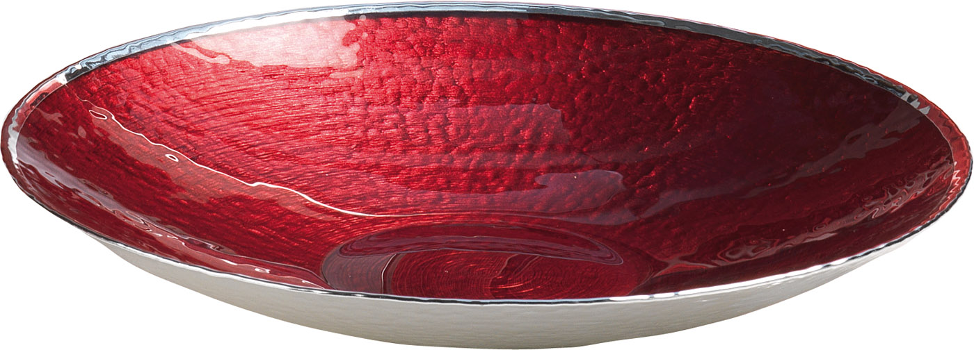 Centrotavola in vetro SINFONIA 30cm - ROSSO