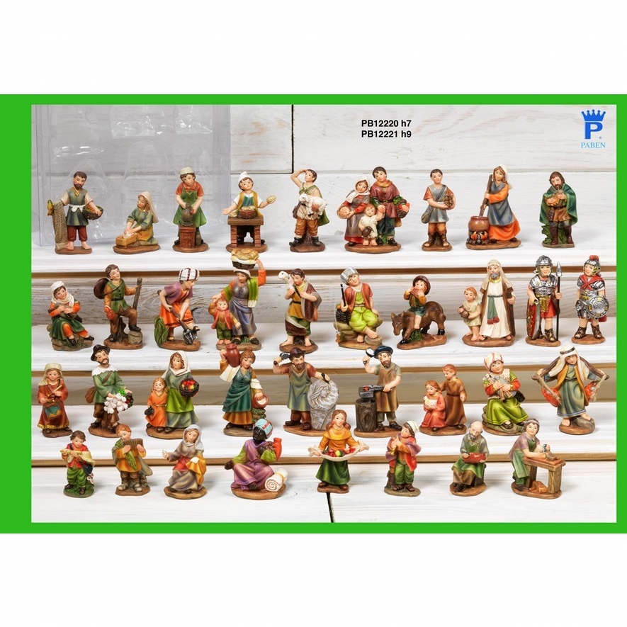 Set 24 Statue Presepe economiche per Realizzare Presepi di Natale  Napoletano Statuine Pastori in Resina dipinte a Mano Personaggi Mestieri  Contadini Figure Diverse 7 8cm : : Casa e cucina