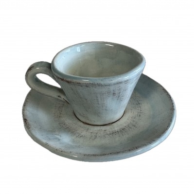 SET 4 TAZZINE CAFFE' E ZUCCHERIERA IN CERAMICA