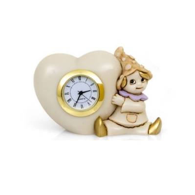 Gnomo della fortuna con orologio cuore bomboniera comunione- Memory 2016