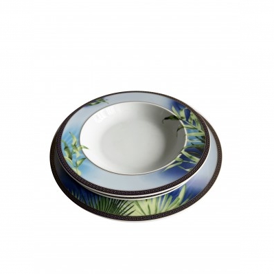 SERVIZIO DI PIATTI PER 12 IN PORCELLANA DECORO JUNGLE VERSACE ROSENTHAL