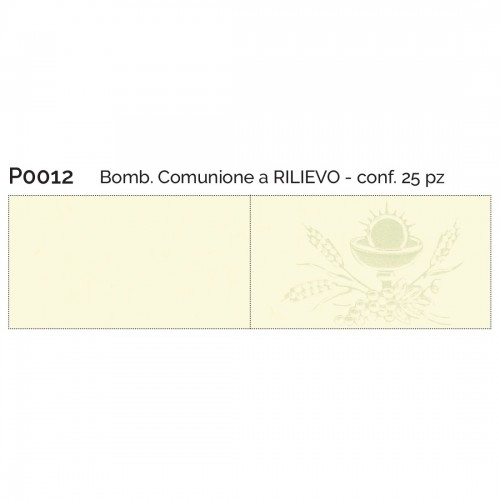 BOMB.COMUNIONE A RILIEVO CONF.25 PZ