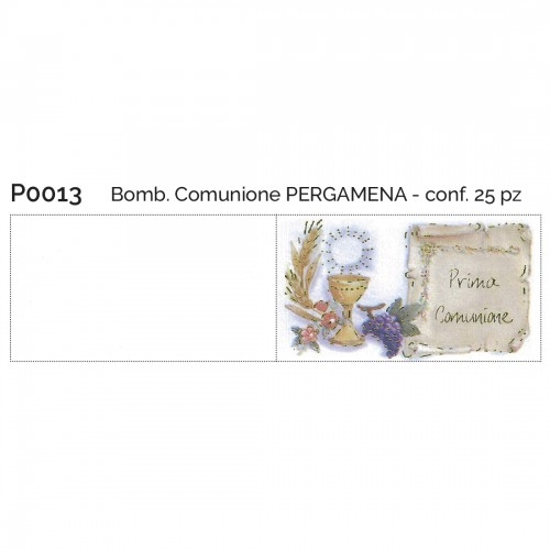 BOMB.COMUNIONE PERGAMENA CONF.25 PZ